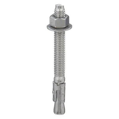 OEM 18-8 Stainless Steel Wedge Anchor, 1/2"-13 Thread, 4-1/4" Length, Plain, 10-Pack - 18-8 Stainless Steel Wedge Anchors