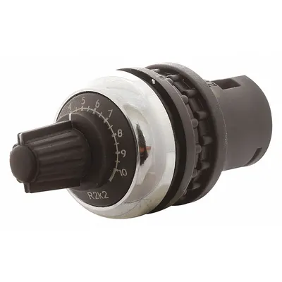 EATON Potentiometer: 22 mm Panel Mounting Size, 1,000 ohm Max Resist Rating - Potentiometers with Dial Plates & Operators