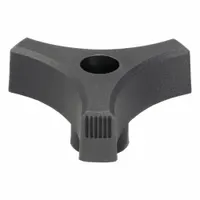 INNOVATIVE COMPONENTS Hand Knob: 3 Point, Plastic w/ Steel Thread, 3/8"-16 Thread, 2.52 in Dia (MPN GN6C----RT7--21)