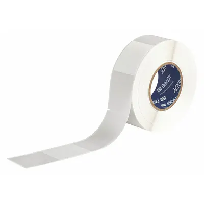 BRADY Wraparound Label: 6 1/2 in x 2 in, Vinyl, White (Matte), For 2 AWG Wire Gauge - Brady Precut Label Rolls