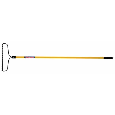 WESTWARD Bow Rake: Steel, Fiberglass Handle, Straight Handle Type - Bow Rakes