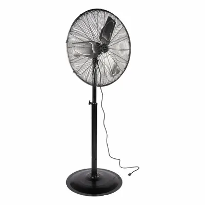 HUNTER Mounted Fan: 24 in Blade Dia, 3 Speeds, 1/4 hp Motor HP, Non-Oscillating - Standard Industrial Pedestal Fans
