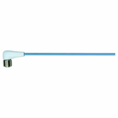 MURRELEKTRONIK Cordset: M12 Female Right Angle X Bare Wire, 4 Pins, Pastel Blue, TPE-S - Single-Ended Cordsets with TPE Jacket for Food & Beverage Applications