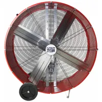 MAXX AIR Cooling Fan: 42 in Blade Dia, 120V AC, Mobile, 3/4 hp, Belt Drive, Steel (MPN BF42BD RED)