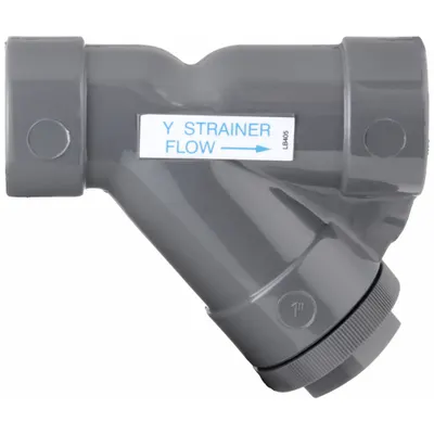 HAYWARD Y Strainer: 1/2 in, Socket, Mesh, 0.0313 in Screen Size, PVC, FPM - PVC Y Strainers