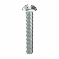 Tamper Resistant Screw: #8-32 Thread Size, 1 in Lg, Steel, Zinc-Plated, Round, One-Way, 100 PK (MPN 141110)