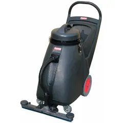 This DAYTON heavy-duty wet/dry vacuum features an 18-gallon plastic tank for collecting liquids and debris. It includes a 1 1/2-inch diameter, 9-foot hose and a squeegee assembly for efficient liquid pickup. Suitable for general industrial cleanup in plant environments.
