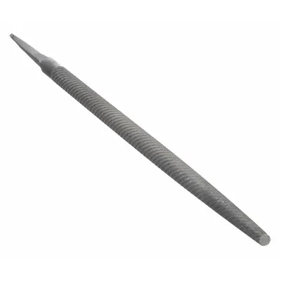 NICHOLSON Machinists File: Round, Single-Cut, Safe Edge Cut, Second Cut, 12 in Lg without Tang - Single-Cut Round Files