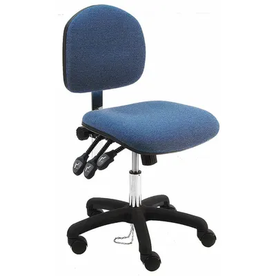 BENCHPRO Ergonomic Chair: Fabric, Armless, Ht Range 17 in to 22 in, 19 in Seat Wd - Fabric Lab Chairs