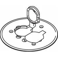 WIREMOLD Floor Box Cover: Round, Brown, Polycarbonate, Smooth, 5 1/2 in Dia. x 1/4 in H (MPN 895P-BRN)