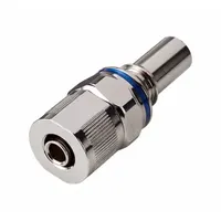 Quick Connection Coupling: Straight, 3/8 in OD x 1/2 in Pipe x 1/2 in OD Size, Cool Blue, Brass (MPN LQ6D20008BLU)