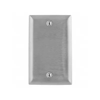 HUBBELL Wall Plate: Blank, 1 Gang, Silver - General Purpose Wall Plates