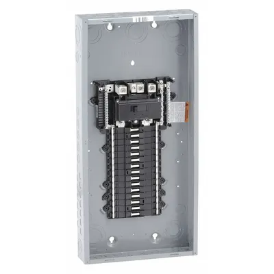SQUARE D Load Center: 200 A Amps, 120/240V AC, 30 Spaces, 22kA, 0 Max. No. of Tandem Breakers - Square D QO - Main Breaker, Convertible, Plug-On Neutral Load Centers