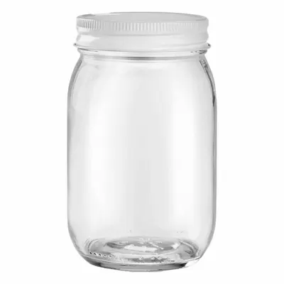 OEM Wide Mouth Bottle: 480 mL - Clear Wide Mouth Round Glass Lab Bottles