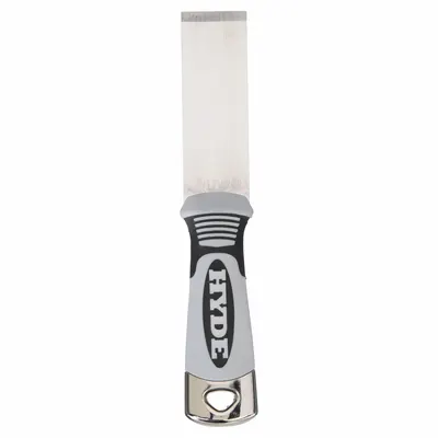 HYDE Putty Knife: Bld. Mat. Stainless Steel, Hdl. Mat. Plastic, Stiff - Standard Scrapers