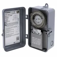 TORK Electromechanical Cycle Timer: 24 hr, 120V AC, SPDT, Mechanical (MPN 8001-N)