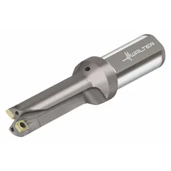 Indexable drill bit designed for general drilling operations in metalworking and industrial manufacturing. Suitable for use in machining centers and lathes, it features replaceable cutting inserts to extend tool life. Supports efficient hole-making in a range of materials for high-productivity applications.