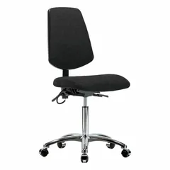 Fabric ESD Task Chair, Armless, 18 1/2 in Seat Width, 17 in Seat Depth, 21 1/2 to 29 in Height Range