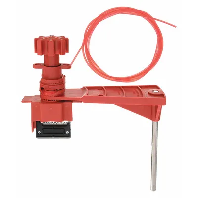 BRADY Universal Valve Lockout, Nylon, 8 ft Cable, For 1 in Max Handle Width - Universal Valve Lockouts