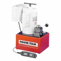 POWER TEAM Electric Hydraulic Pump Units: 10,000 psi Max. Op Pressure, 500 cu in/min Max. Flow Rate (MPN PE464)