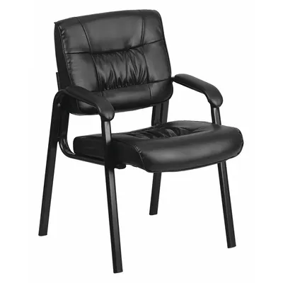 FLASH FURNITURE Frame Chair, Black, Faux Leather, 36 in H x 23 1/4 in W - Guest & Side Chairs