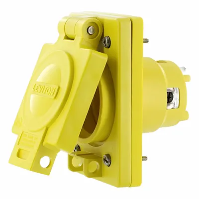 LEVITON Flush Mounting Locking Receptacle: 30 A, 120/208V AC - Unmetered Surface Power Outlets