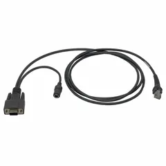 Replacement cable with RS232 connection for BRADY CR950 barcode scanners. Used to connect the scanner to a host device for data transfer in industrial labeling and asset-tracking applications.