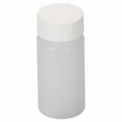 HDPE Scintillation Vial, 0.67 mL, Colorless, White Closure, 26.5 mm Diameter, Self-Standing Square Bottom