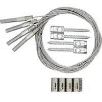 Suspension Kit: 10 ft Cable Lg, WC3 Cable Size, 3/8 in Fitting Size, Threaded Stud, Cable Lock (MPN 32030)
