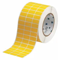 Wraparound Label: 1/2 in x 1 in, Polyimide, Black on Yellow, For 28 AWG to 20 AWG Wire Gauge (MPN THT-5-472-10-YL)