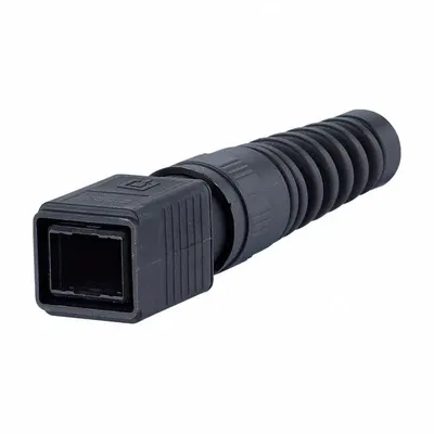 METZ CONNECT Plug Housing: Plug Housing Bend Protected, 1 Ports, Plastic, IP65/IP6X/IPX7 - Plug-Style Data & Network Connector Housings