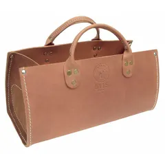 KLEIN TOOLS Tool Tote: 15 in W x 7 1/2 in D x 7 1/2 in H, Brown, Leather, 0 Pockets, Leather (MPN 5115). Key specifications — Color: Brown; Brand: KLEIN TOOLS; Material: Leather.