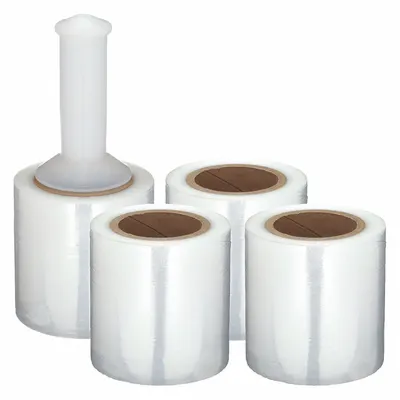 OEM APPROVED VENDOR Reusable Handle Stretch Wrap, Clear, 3 in x 1000 ft, 4 Pack