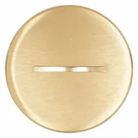 HUBBELL WIRING DEVICE-KELLEMS Flush Replacement Plug: Round, Brass, Hubbell, S5020