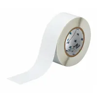 Pre-Cut Label Stock Roll: 1/2 in x 2 in, 2 13/64 in x 1/2 in, Metalized Polyester, Gray (MPN THT-53-428-3)
