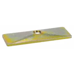 Cover plate for plumbing applications, designed to conceal access openings or pipe penetrations. Suitable for use in residential and commercial plumbing systems.