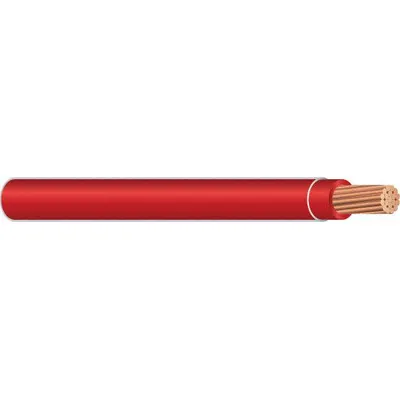 SOUTHWIRE Building Wire: Copper, 4 AWG, 1 Conductors, Stranded, Red, 1,000 ft Lg - Copper THHN/THWN-2 Building Wires