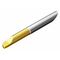 Indexable insert for parting and grooving operations on CNC lathes and multi-spindle machines. Used to cut off finished parts or create narrow grooves with tight tolerances in general machining applications.