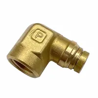 Push-Fit Elbow Fitting: 1/2 in OD x 1/4 in Pipe Fitting Size, Push-to-Connect x FNPT, Brass (MPN 170PTCNS-8-4)