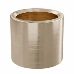 This lubricated general purpose metallic sleeve bearing is made from SAE 841 bronze. It has a 7/8 in bore, 1 1/8 in OD, and 1 in length, with a maximum PV rating of 50,000 lb/sq in-fpm. Suitable for rotating or oscillating applications in conveyors, pumps, and industrial machinery.