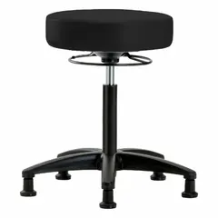 Vinyl Lab Stool, Height Range 19 3/4 in to 27 3/4 in, 17 in Seat Width and Depth, Fiberglass Base, 5 Glides