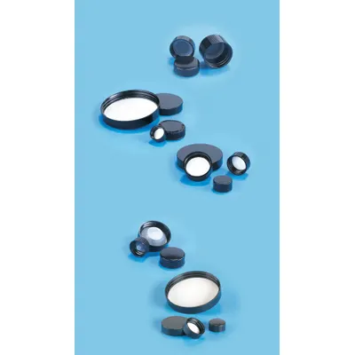 KIMBLE Cap: 36 mm Dia, Black, Phenolic, LDPE, 33-400 mm Screw Closure Size, Narrow Mouth Size - Screw On Caps
