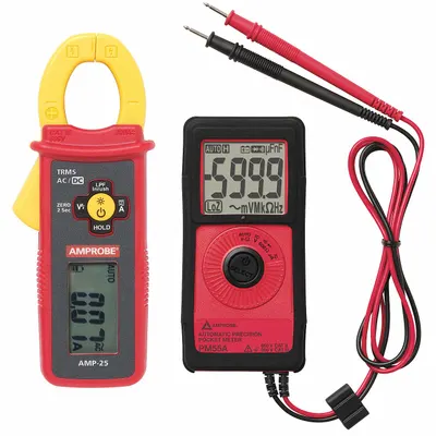 AMPROBE Digital Multimeter Clamp On Kit: Clamp Meter/Digital Multimeter, CAT III 600V - Multimeter & Clamp Meter Kits