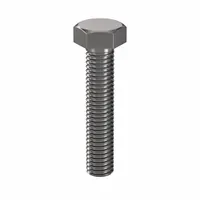 Hex Head Cap Screw: Steel, Class 8.8, Plain, M8, Metric, 40 mm lg, Fully Threaded, Metric, 100 PK (MPN HC3808040-100P1)