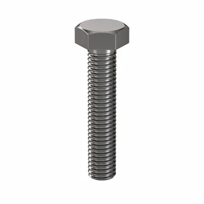 LINDSTROM Hex Head Cap Screw: Steel, Class 8.8, Plain, M8, Metric, 40 mm lg, Fully Threaded - Class 8.8 Steel Hex Head Cap Screws