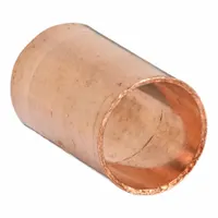 NIBCO Sweat Fitting Coupling: 1/2 in CTS x 1/2 in CTS, Cup x FTG, Dimple Center Stop, Wrot Copper (MPN 9001100)
