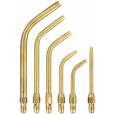 UNIWELD Screw Connect Soft Flame Tip Set: Soft Flame, External Lighter - Uniweld Soft Flame Series Tips
