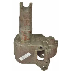 This black steel pump body is a replacement component for Dayton pallet jacks, specifically designed for model 4YX97. It restores lifting function in material handling operations such as those in warehouses and distribution centers.