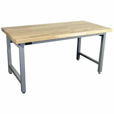 PRO-LINE Work Bench: Fixed Ht, Maple, 60 in x 36 in, 5,000 lb Overall Load Capacity - Open-Base Workstations