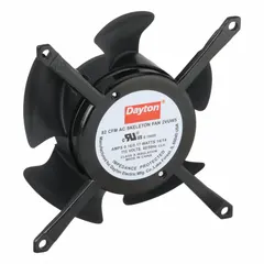This skeleton axial fan operates on 115V AC and features a sleeve bearing, aluminum construction, and IP20 protection. With a height of 4 7/16 inches and depth of 1 1/2 inches, it is suited for cooling and ventilation in enclosures, electronics cabinets, and HVAC systems. Termination is via lead wires.